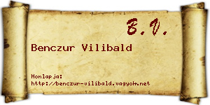 Benczur Vilibald névjegykártya